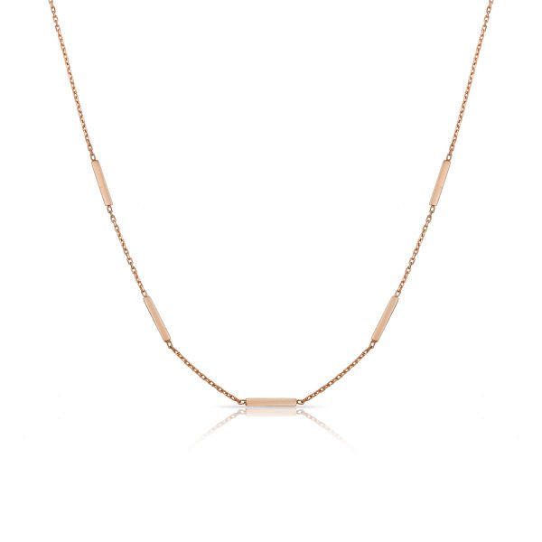 14K FIVE BAR NECKLACE