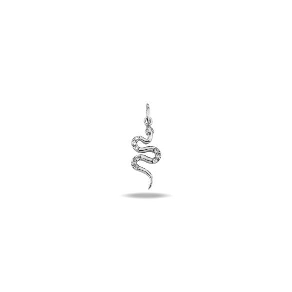 14K DIAMOND SNAKE CHARM 14K WHITE GOLD