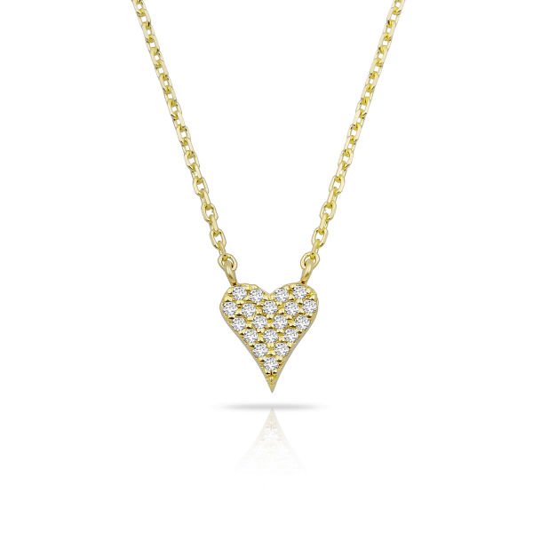 14K HEART DIAMOND NECKLACE