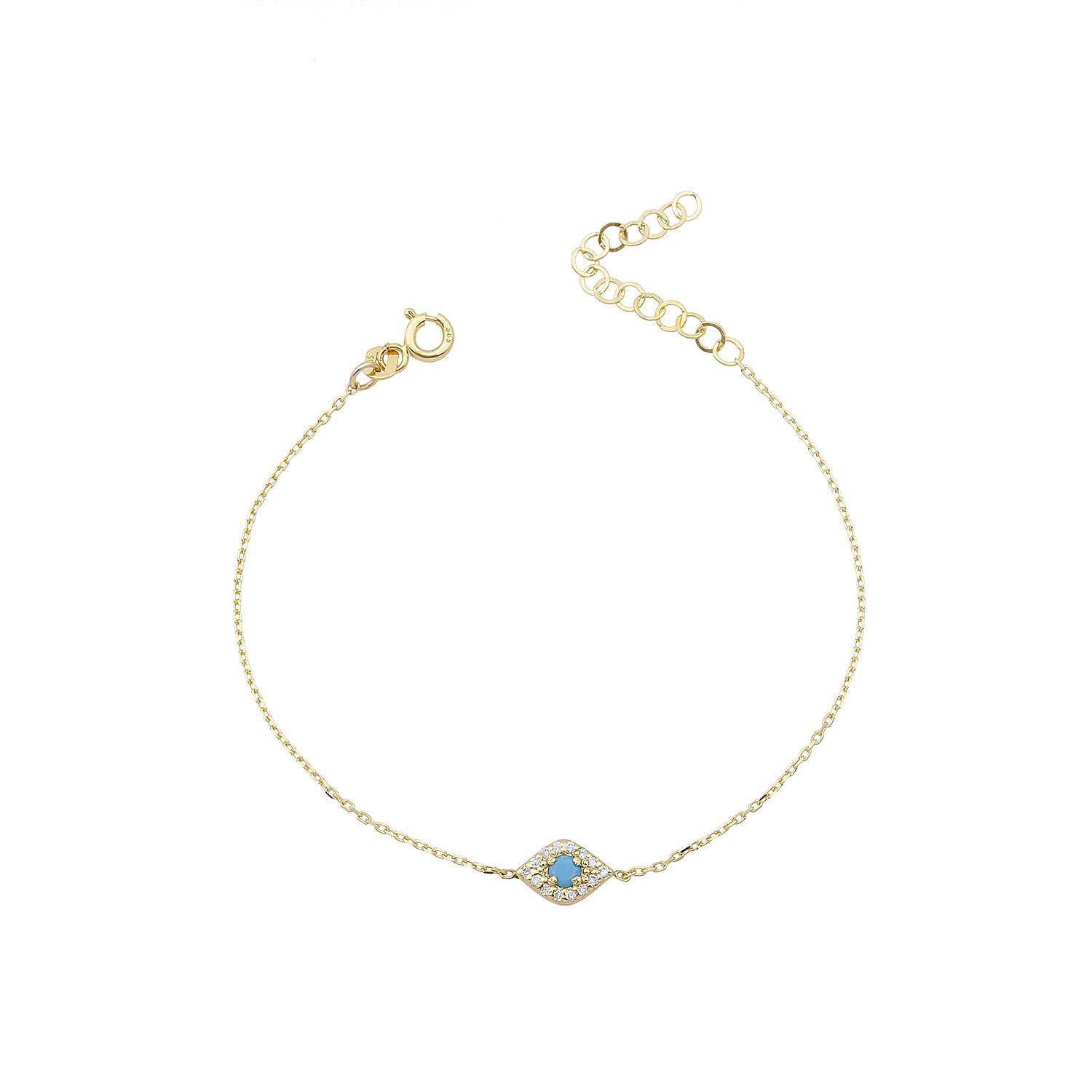 14K EVIL EYE BRACELET