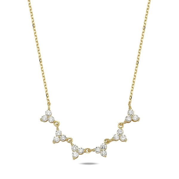 14K TRINITY DIAMOND NECKLACE