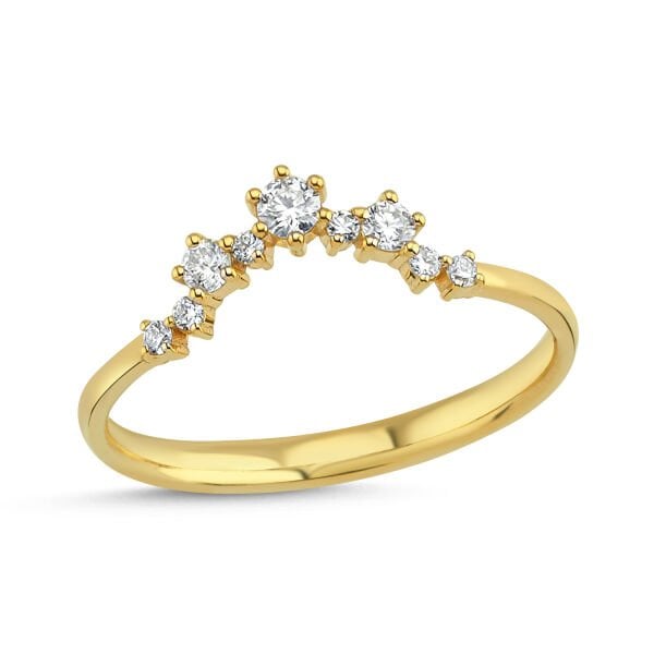 14K DIAMOND BAND RING 2