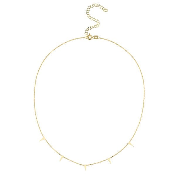 14K TRIANGLE SPIKE NECKLACE