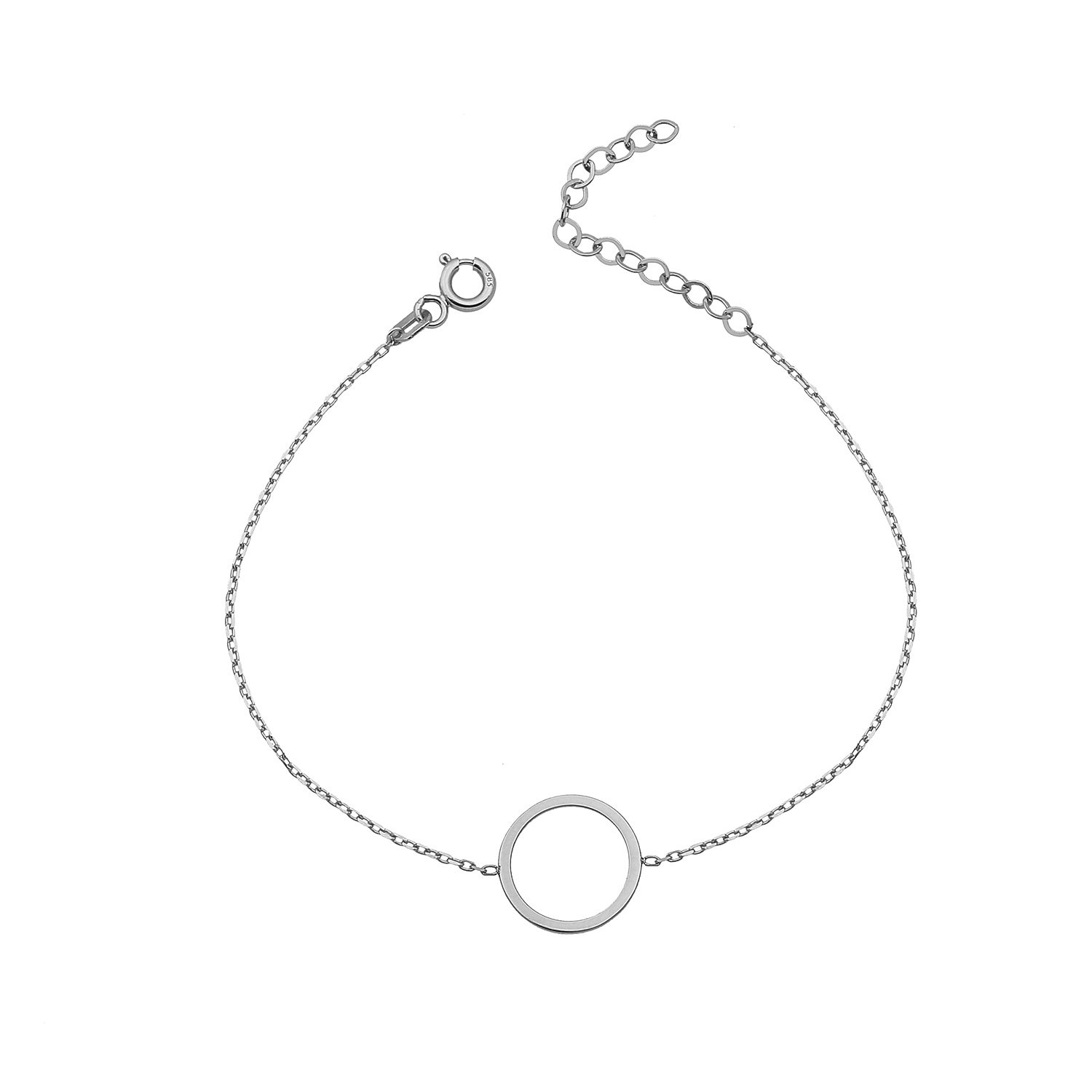 14K CIRCLE BRACELET 14K WHITE GOLD