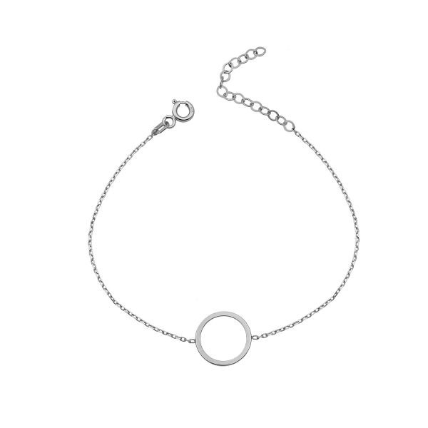 14K CIRCLE BRACELET 14K WHITE GOLD